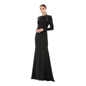 Mac Duggal Black Long Sleeve Dress